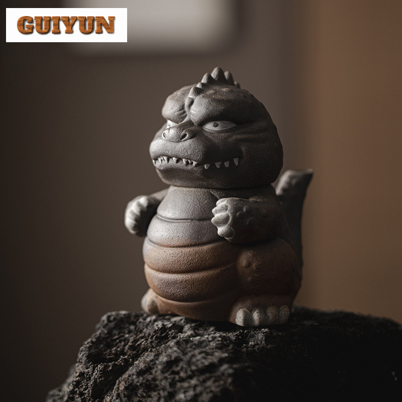 Dinosaur And Craft - 200ML Rough Pottery Handmade Small Dinosaur