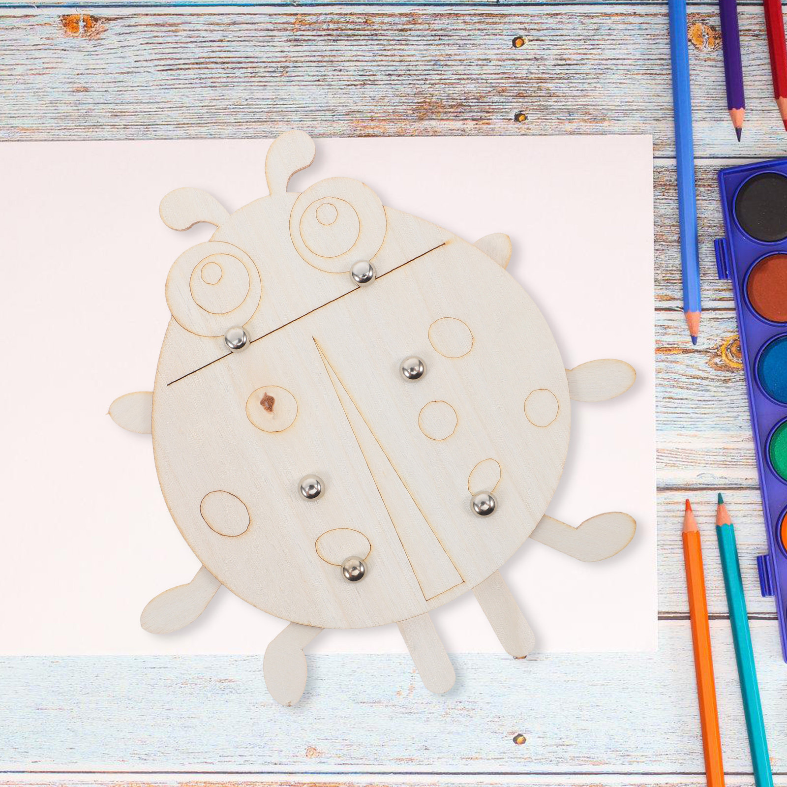 Art Craft Ladybug - 6Pcs Ladybug Craft Supplies Unfinished Wooden