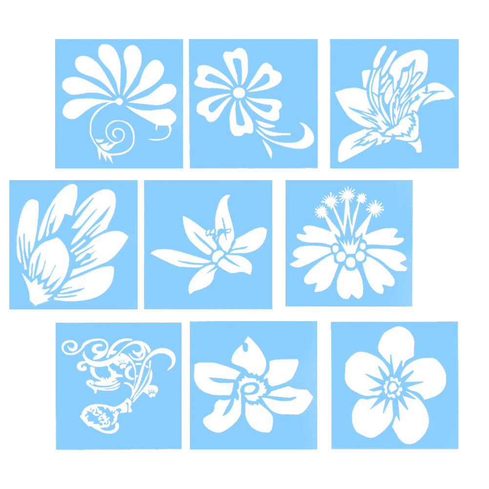 Art Craft Tools - 9PCS Baking Tools Drawing Stencils Plastic