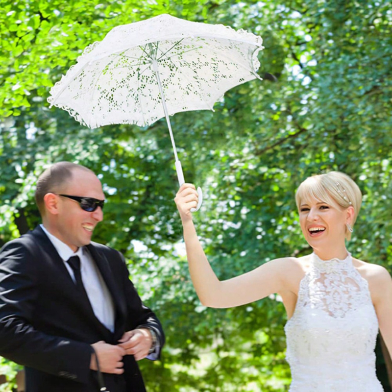 Art Craft Umbrella - 1PC Mini Wedding Lace Parasol, Crafted