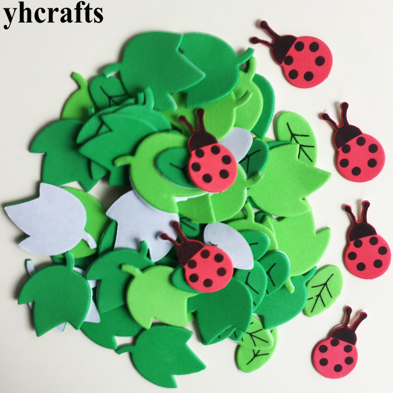 Art Craft Ladybug - 140PCS Ladybug leaves foam stickers Spring
