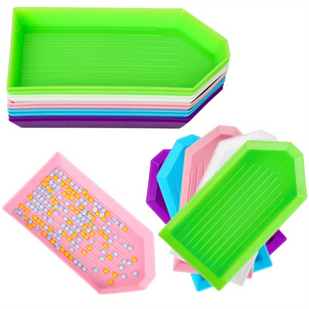Art Craft Board - 5pcs Multicolor Plastic Diamond Painting Trays,