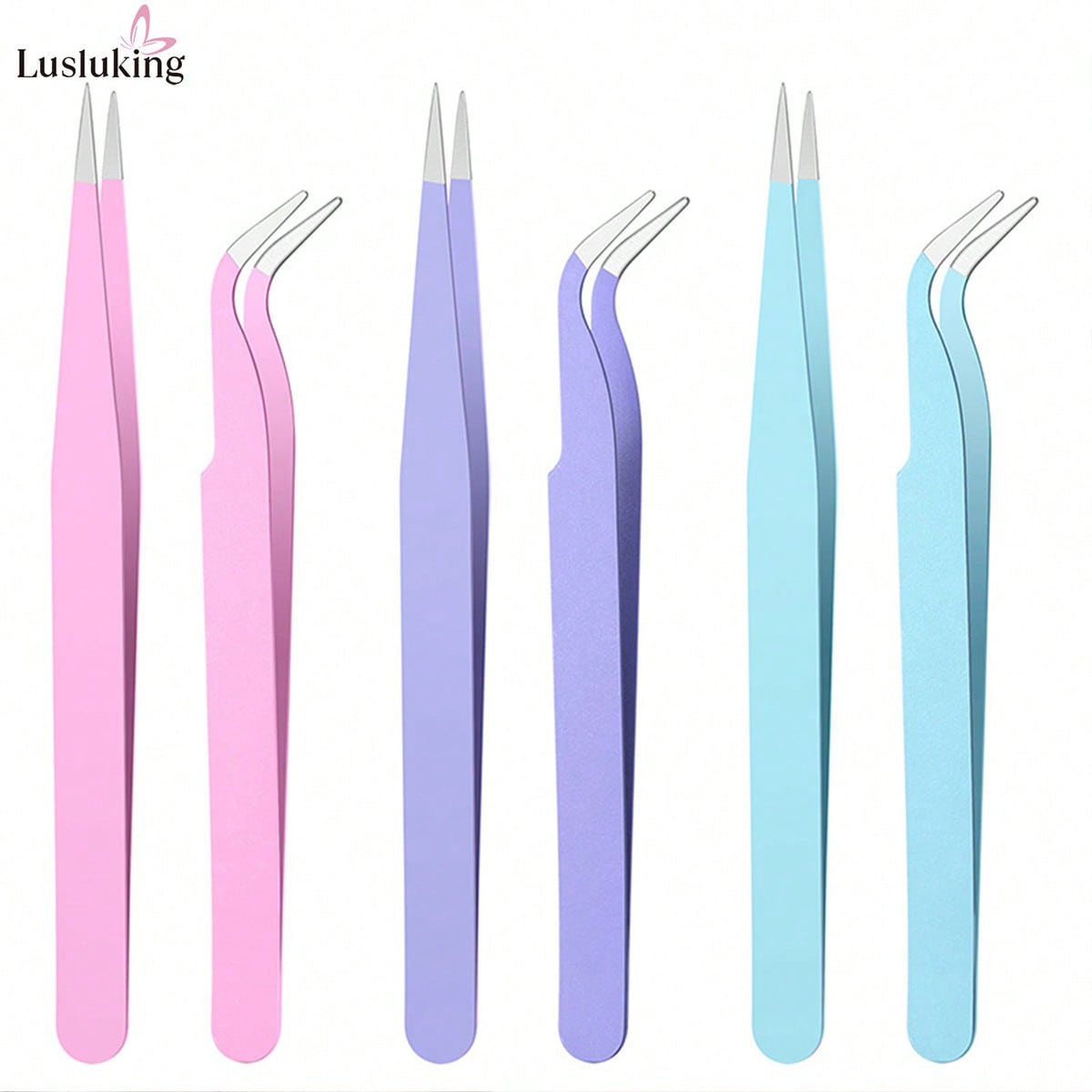 Art Craft Tools - LUSLUKING Nail Art Tweezers Set, Stainless