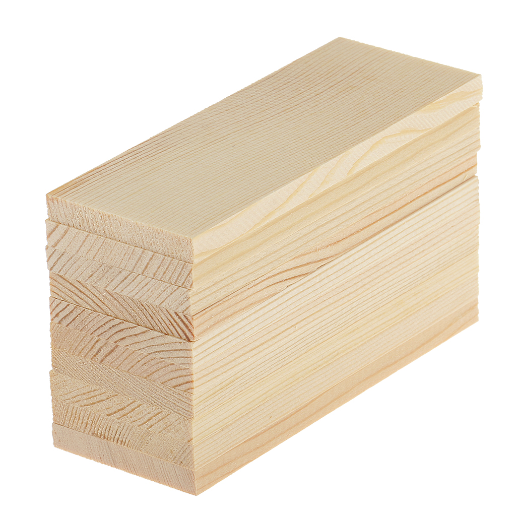 Art Craft Board - 10Pcs Unfinished Wooden Rectangular Plaque Board