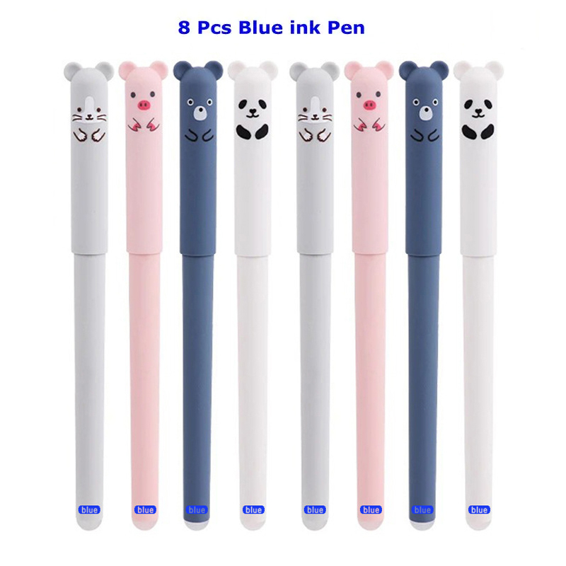 Calligraphy Pen Set - Cute Cartoon Cat Erasable Gel Pen