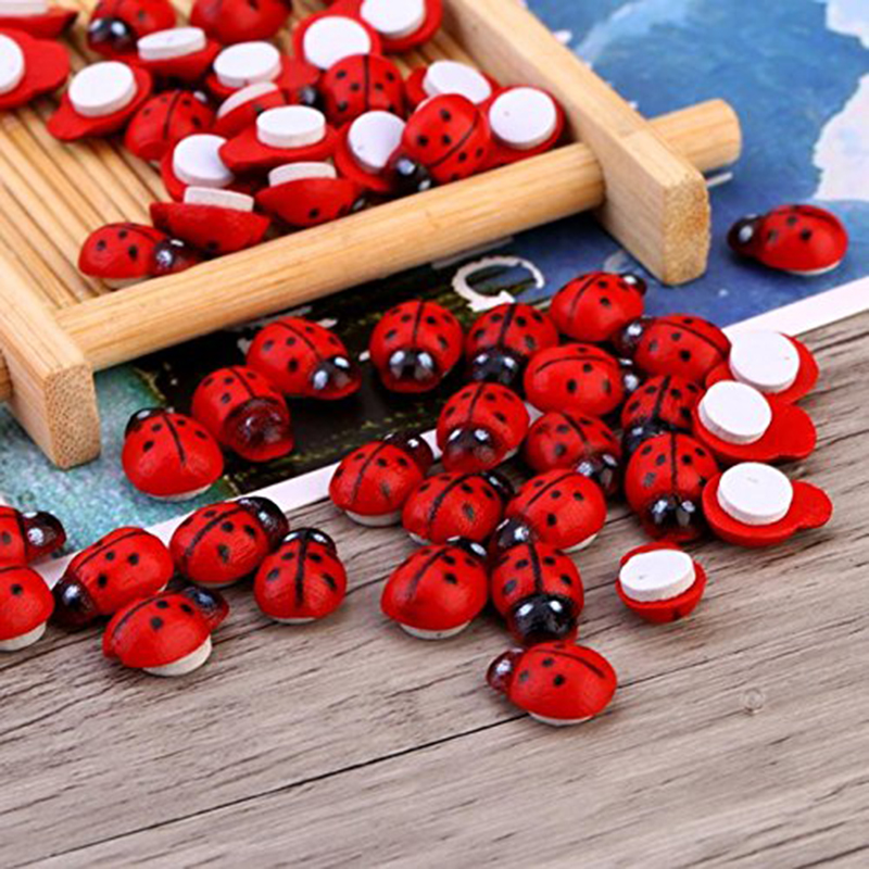 Art Craft Ladybug - 100pcs Self-adhesive Mini Refrigerator Paste Mini