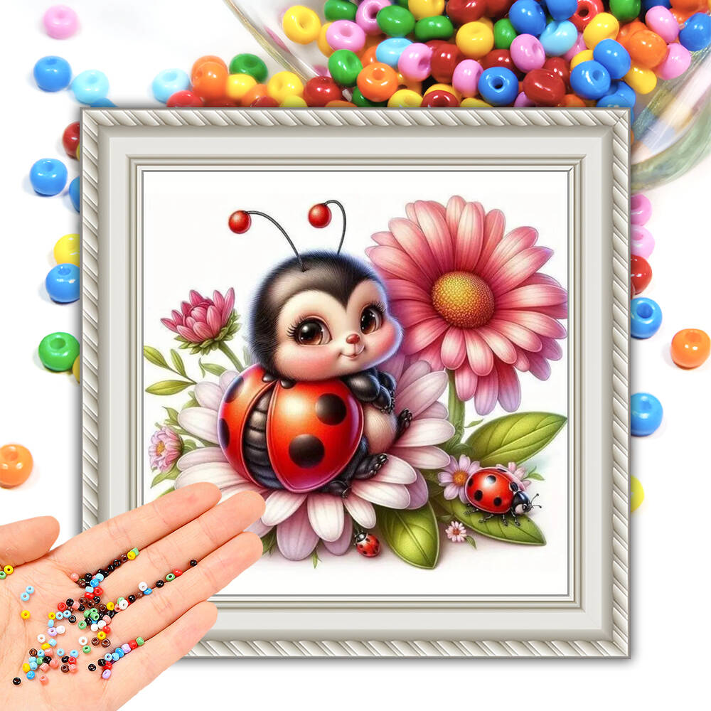 Art Craft Ladybug - DIY 11CT Cross Stitch Kit Beaded