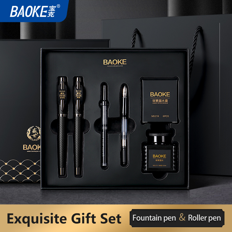Calligraphy Pen Set - BAOKE T18/T19/T20 Black Grey Fountain Pen