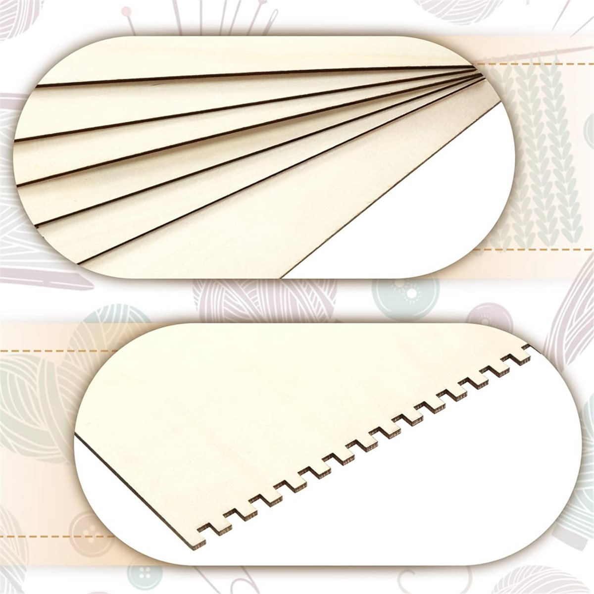 18 Pcs Beginners Wooden Notche - Art Craft Tools recension och pris