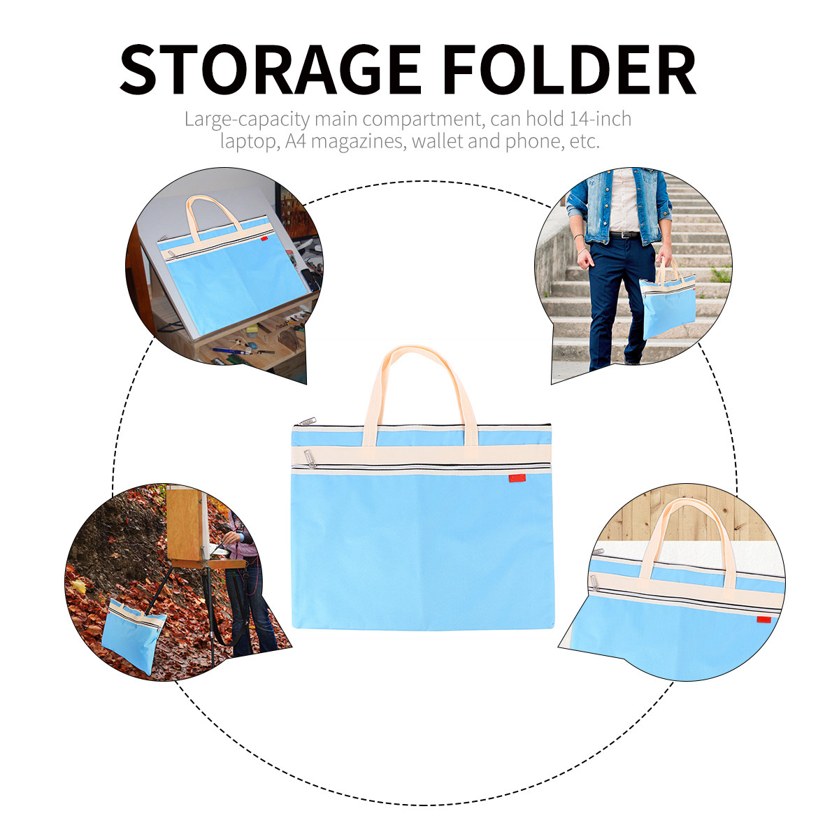 A3 Zipper File Bag Waterproof  - Art Portfolio Bag recension och pris