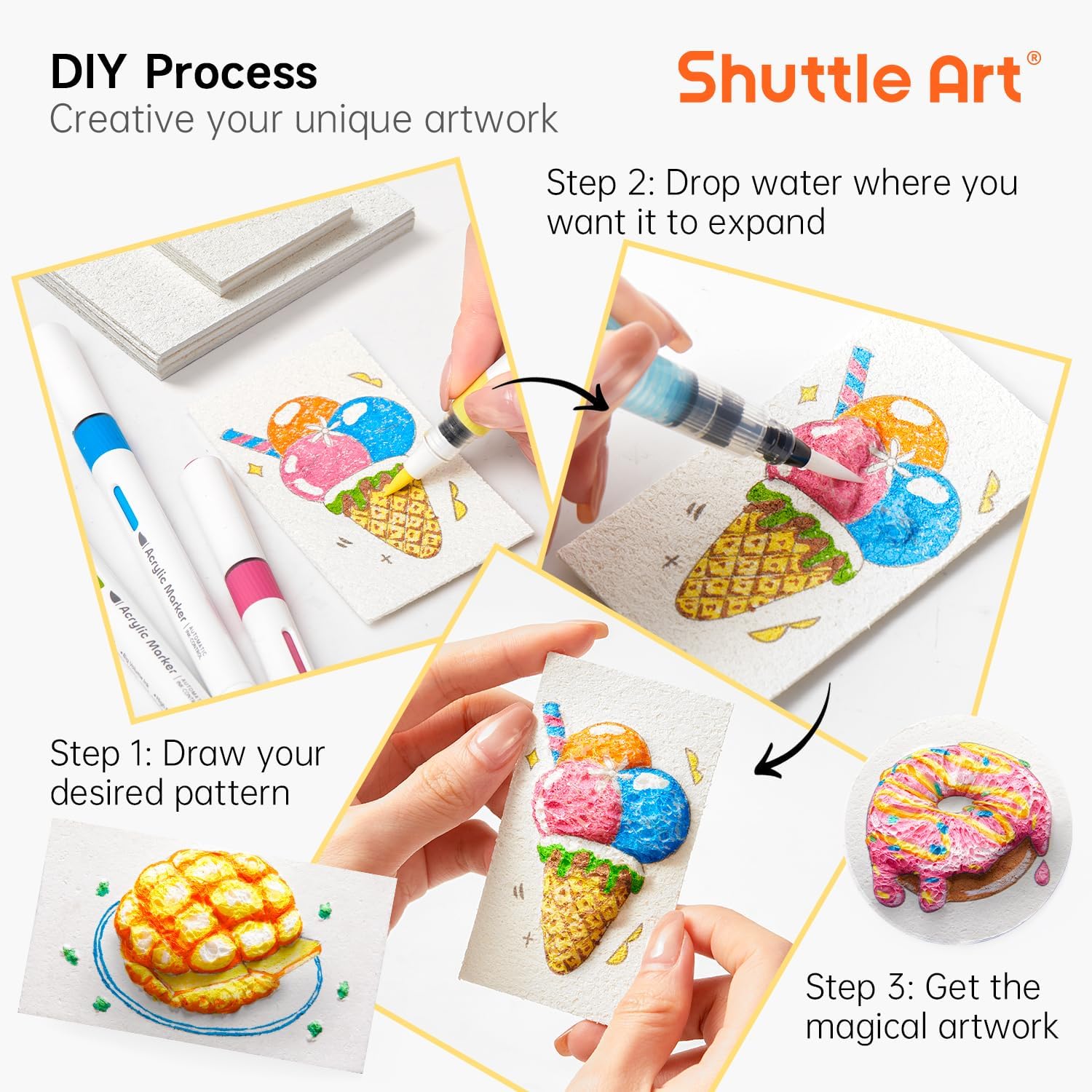 3D Puffy Foam Texture Painting - Art Craft Board recension och pris