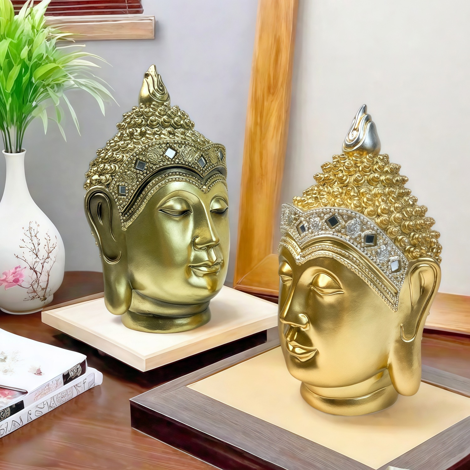 Sakyamuni Buddha Head Statue T - Art Craft India recension och pris