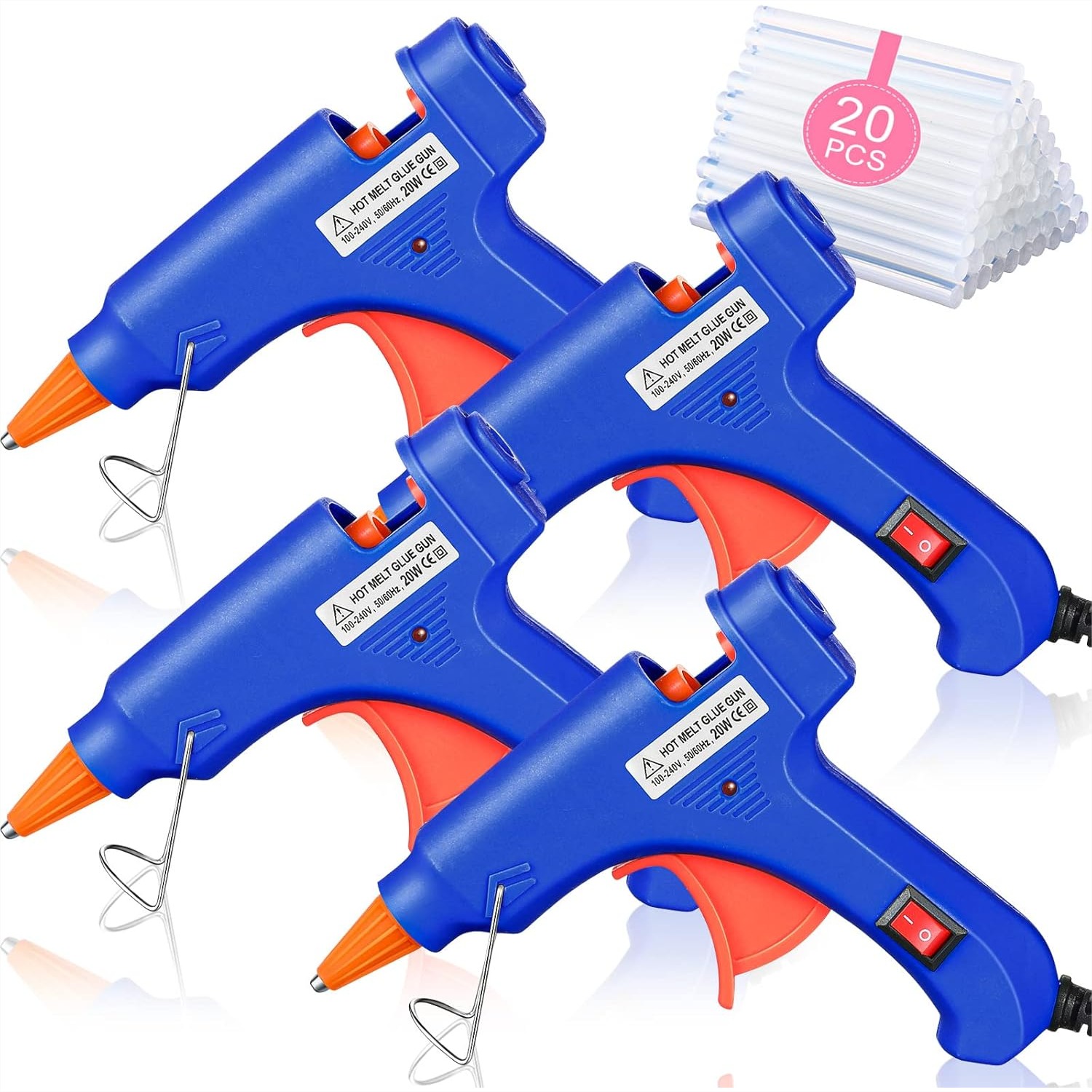 4 Pieces Mini Hot Glue Gun Wit - Art Craft Classes recension och pris