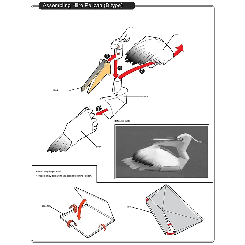 Dalmatian Pelican Origami Art  - Art Craft Center recension och pris