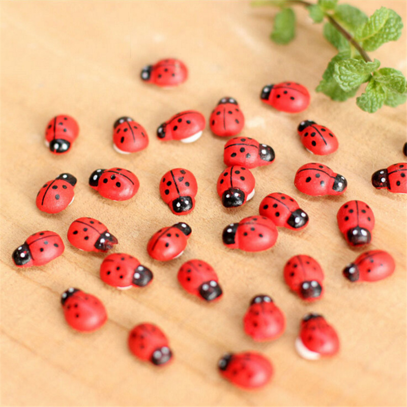 100Pcs Mini Wooden Ladybird La - Art Craft Ladybug recension och pris