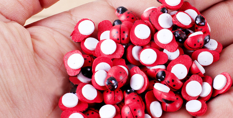 100Pcs Mini Wooden Ladybird La - Art Craft Ladybug recension och pris