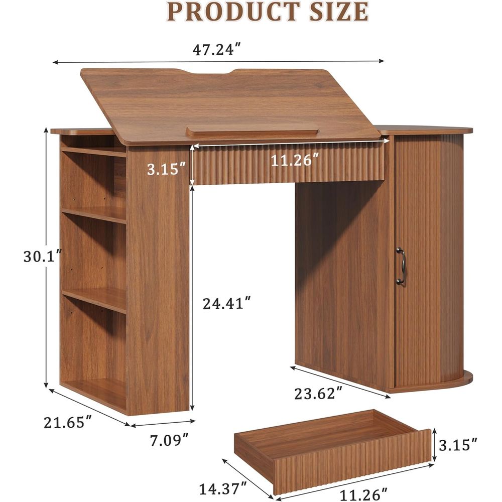 Storage Cabinet Desk with Draw - Art & Craft Valley recension och pris