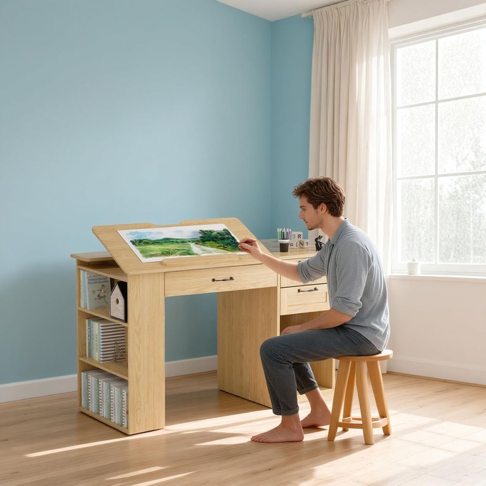 Adjustable Desk with Storage,  - Art & Craft Valley recension och pris