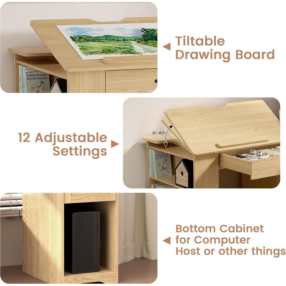 Adjustable Desk with Storage,  - Art & Craft Valley recension och pris