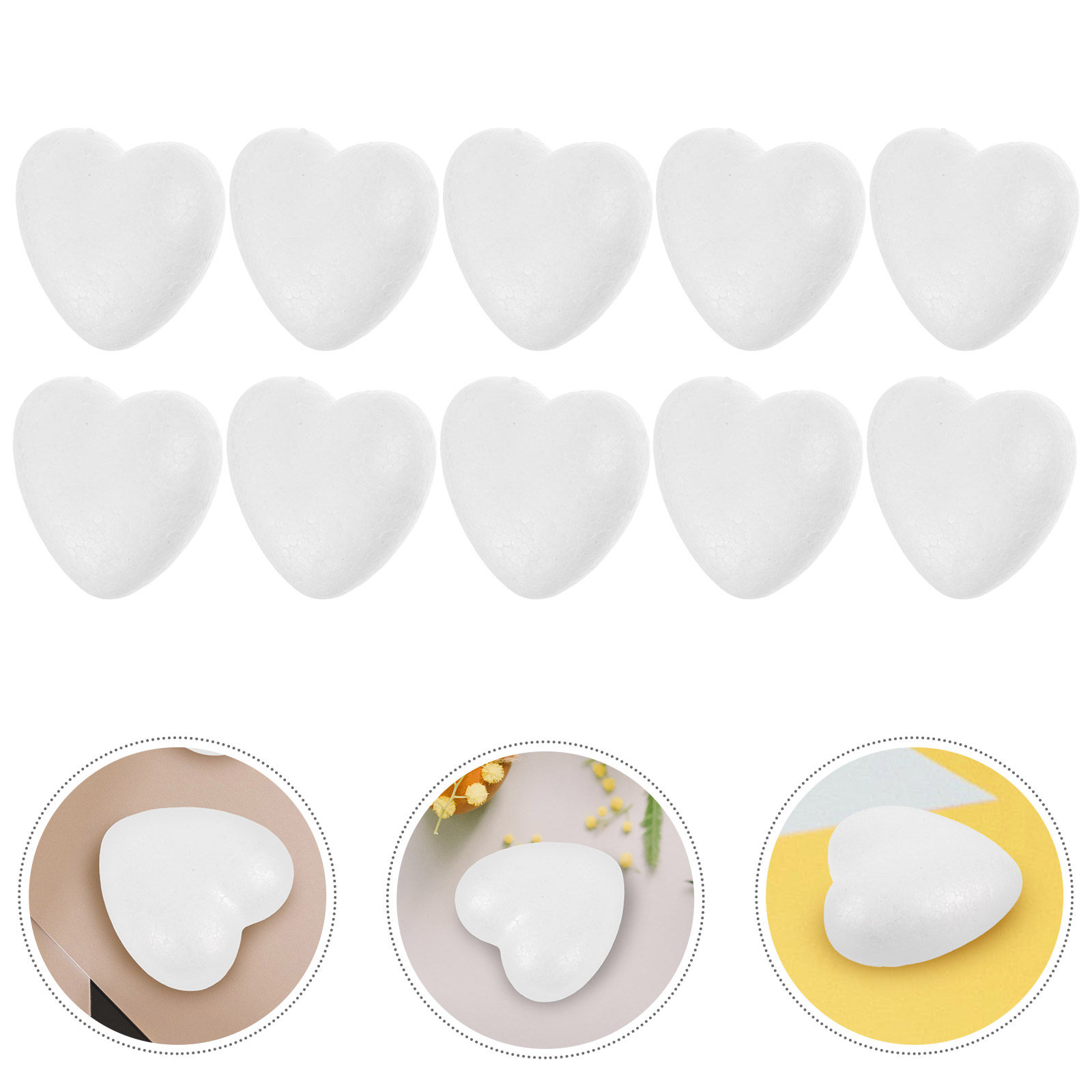 10Pcs Heart Shaped Polystyrene - Art Craft Classes recension och pris