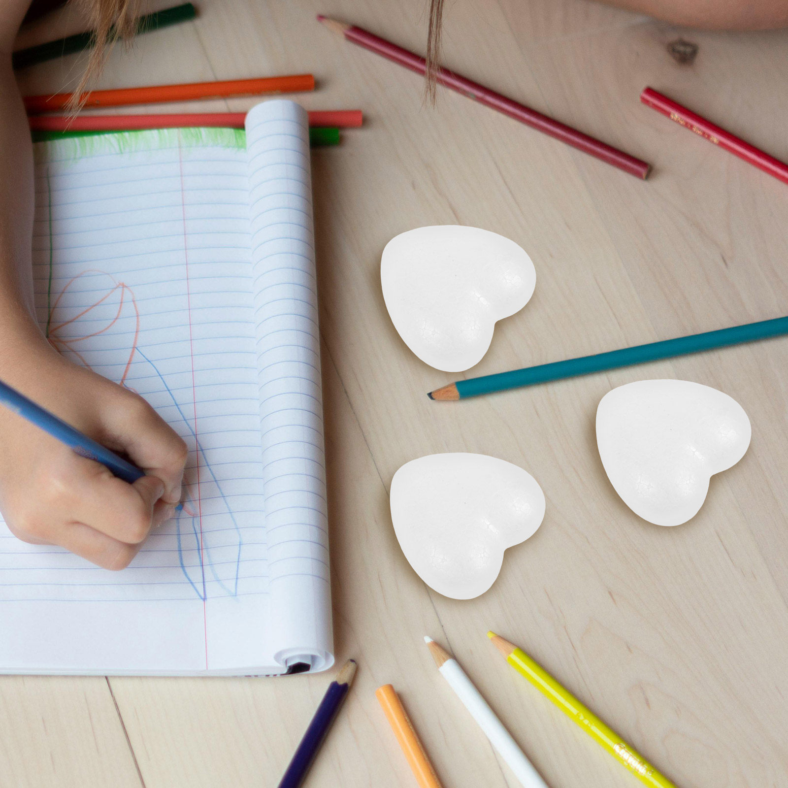 10Pcs Heart Shaped Polystyrene - Art Craft Classes recension och pris