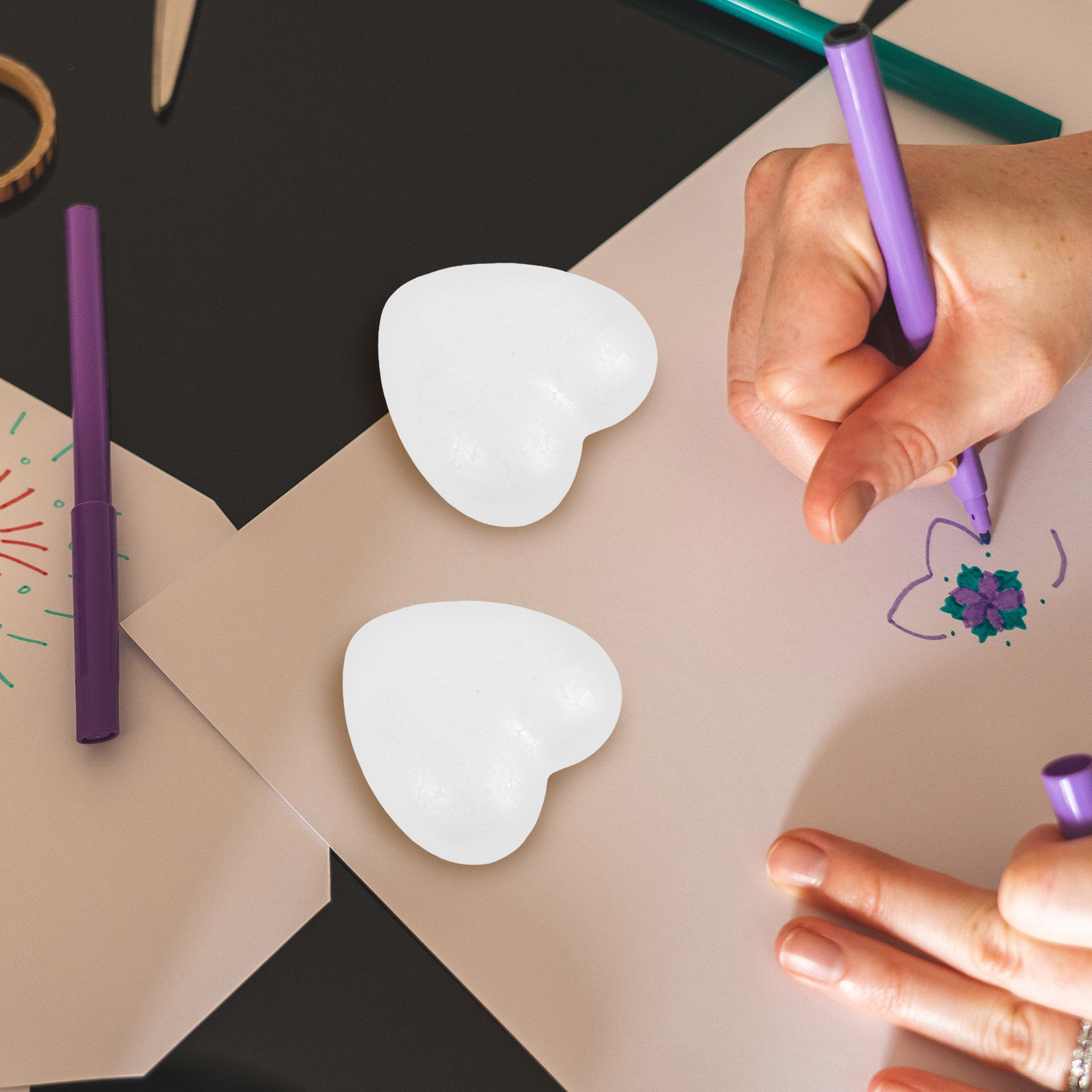 10Pcs Heart Shaped Polystyrene - Art Craft Classes recension och pris