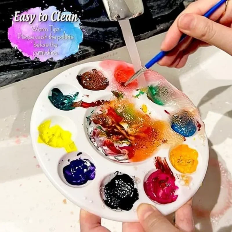 1pc White Round Plastic Paint  - Art Craft Classes recension och pris
