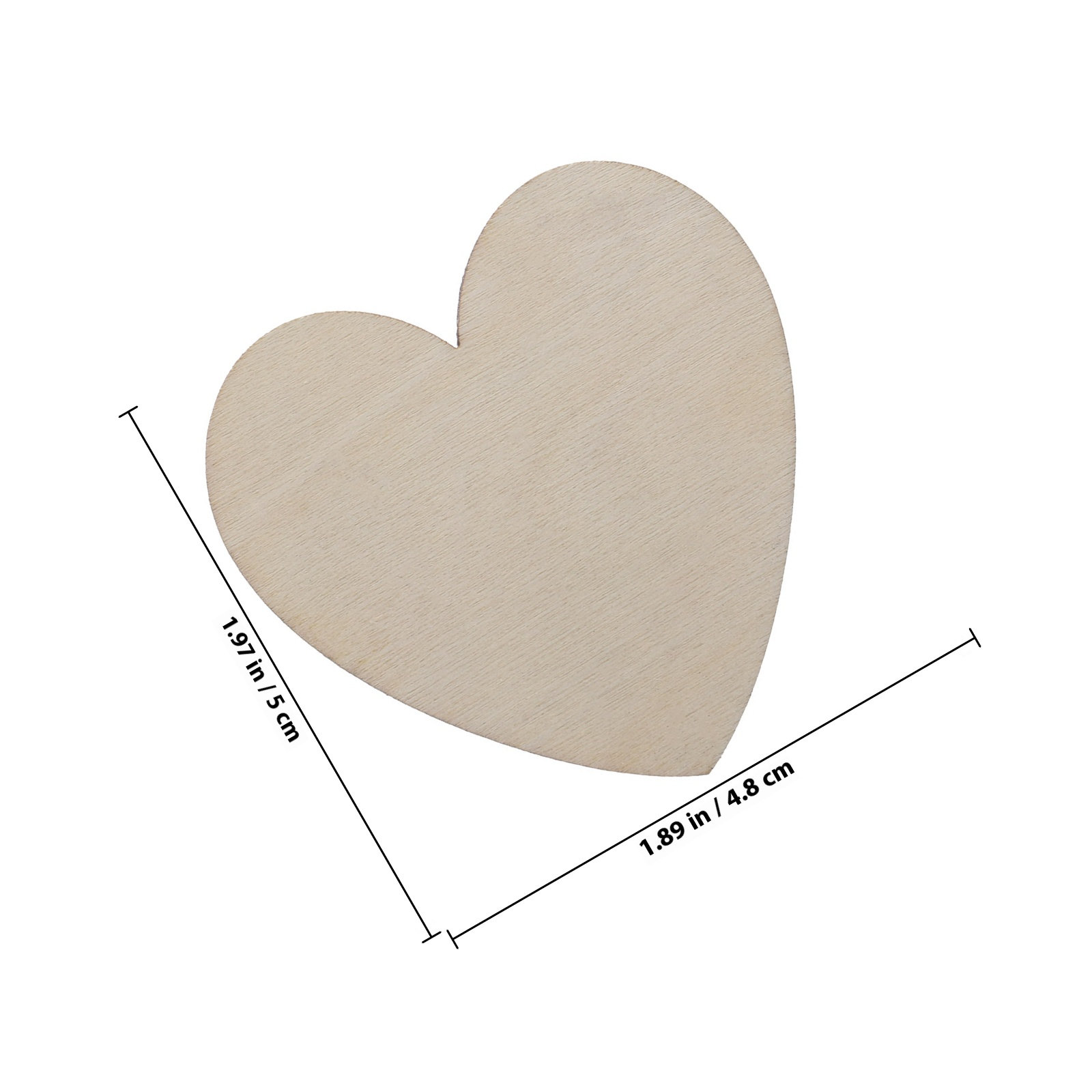 20Pcs Blank Wood Slices Heart  - Art Craft Classes recension och pris