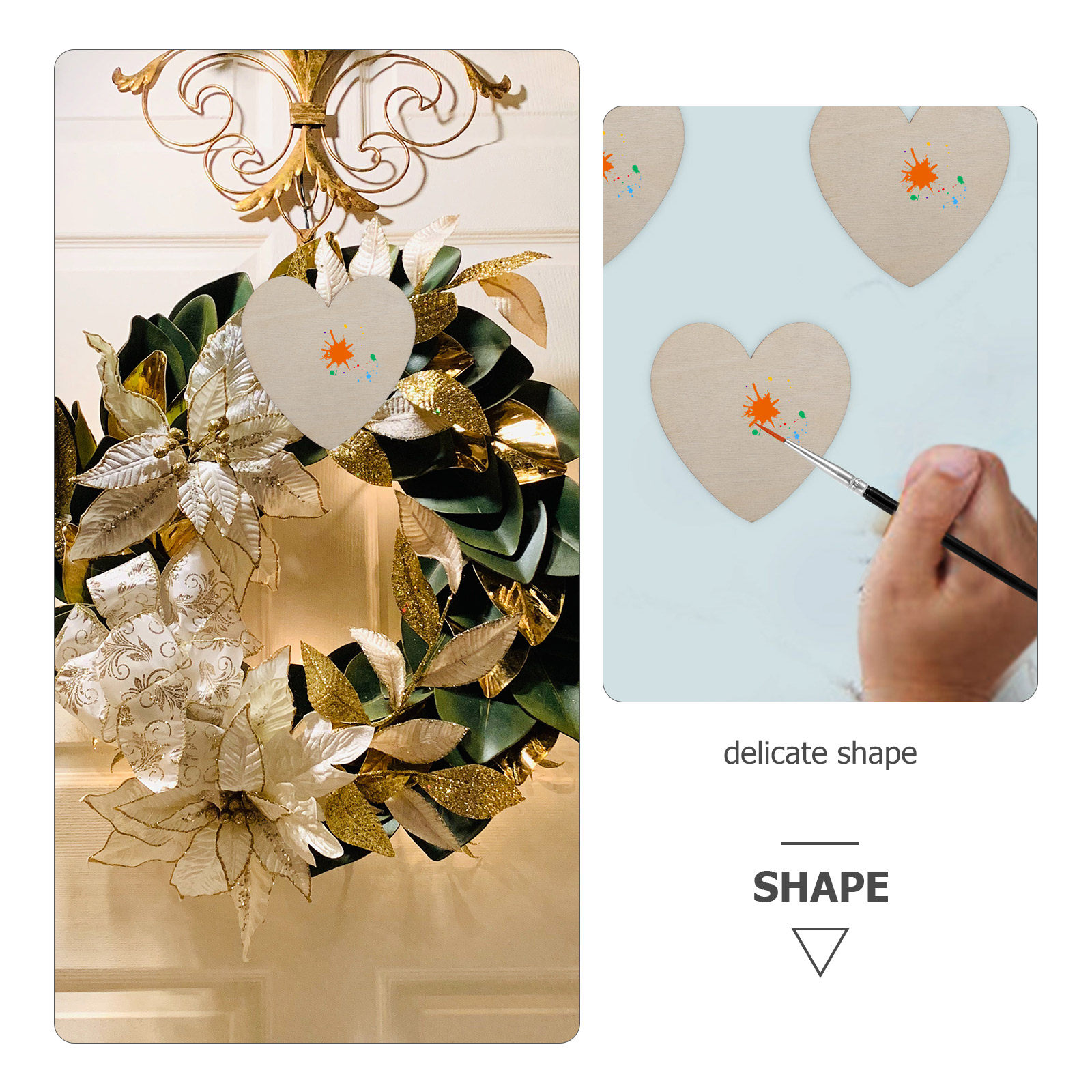 20Pcs Blank Wood Slices Heart  - Art Craft Classes recension och pris