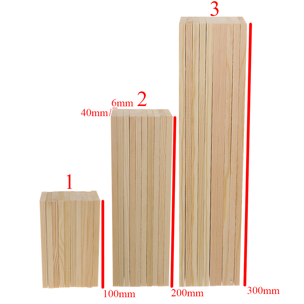 10Pcs Unfinished Wooden Rectan - Art Craft Board recension och pris
