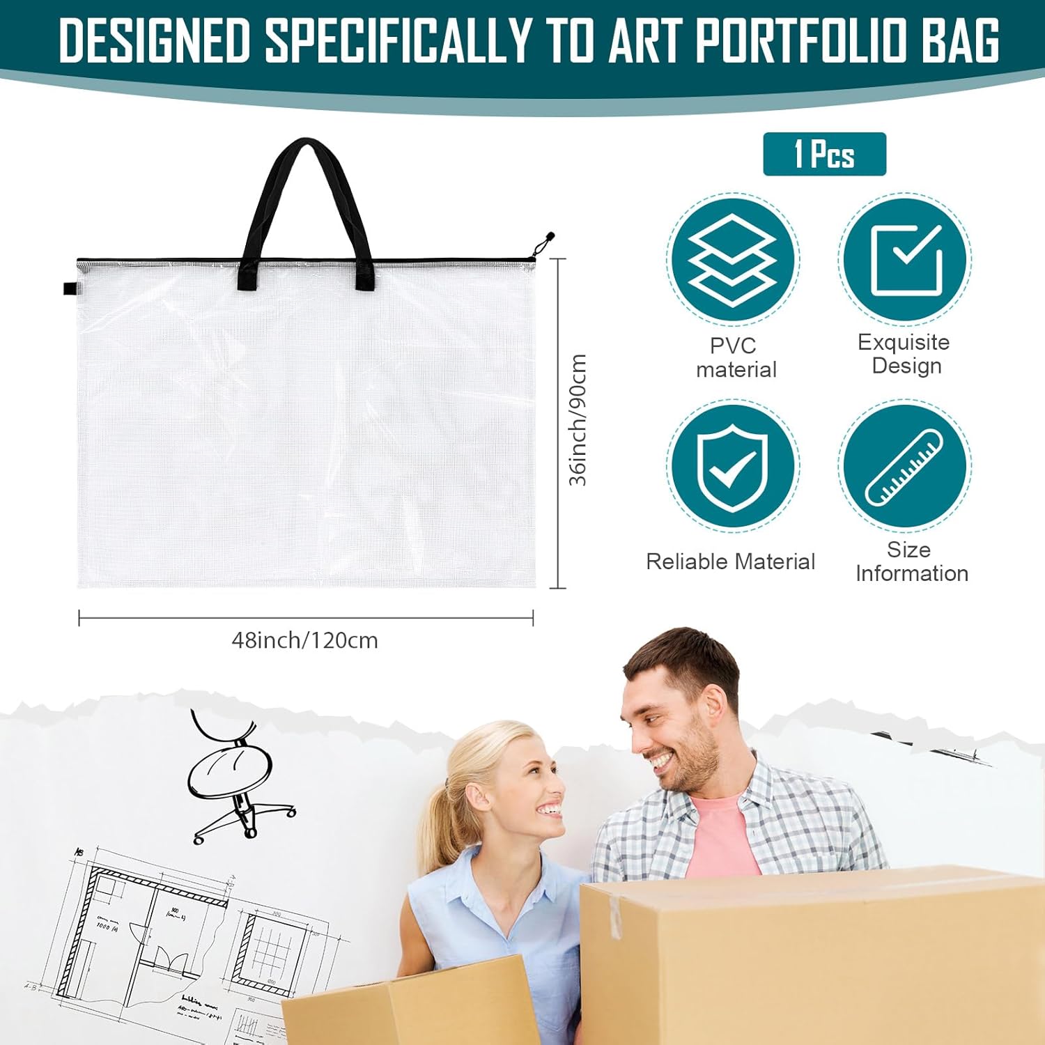 Large Art Portfolio Bag 36x48  - Art Portfolio Bag recension och pris