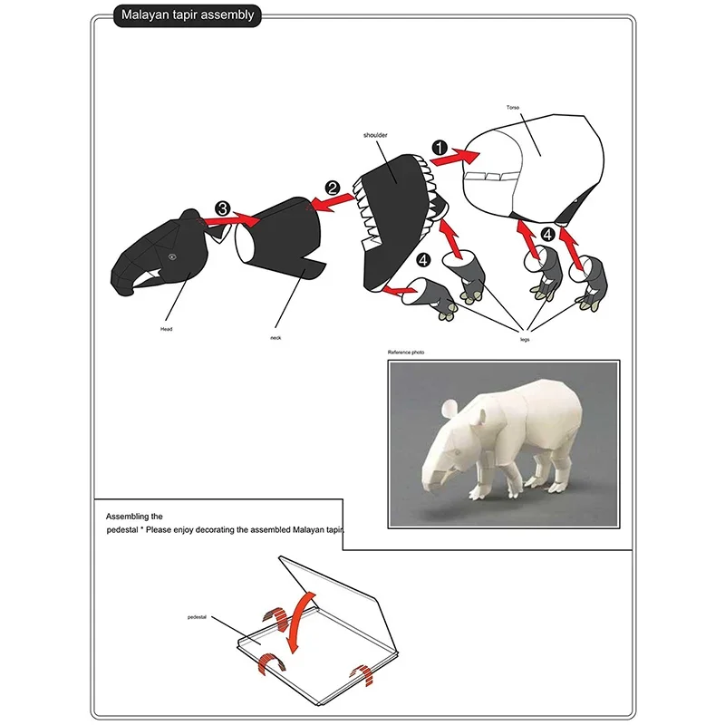 Malayan Tapir Origami Art Mini - Art Craft Center recension och pris