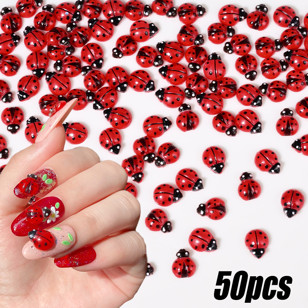50Pcs Resin Cartoon Ladybug Na - Art Craft Ladybug recension och pris