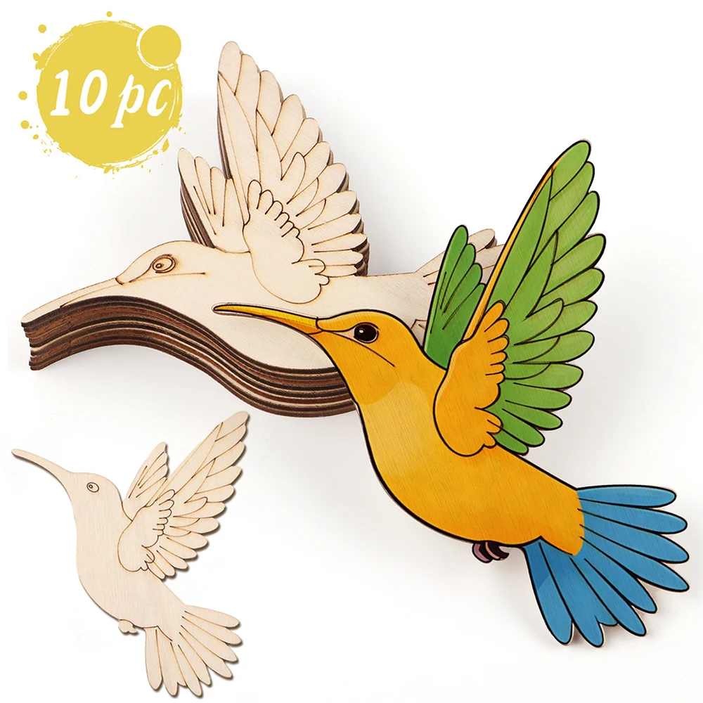 10pcs Unfinished Wood Animal B - Art & Craft Valley recension och pris