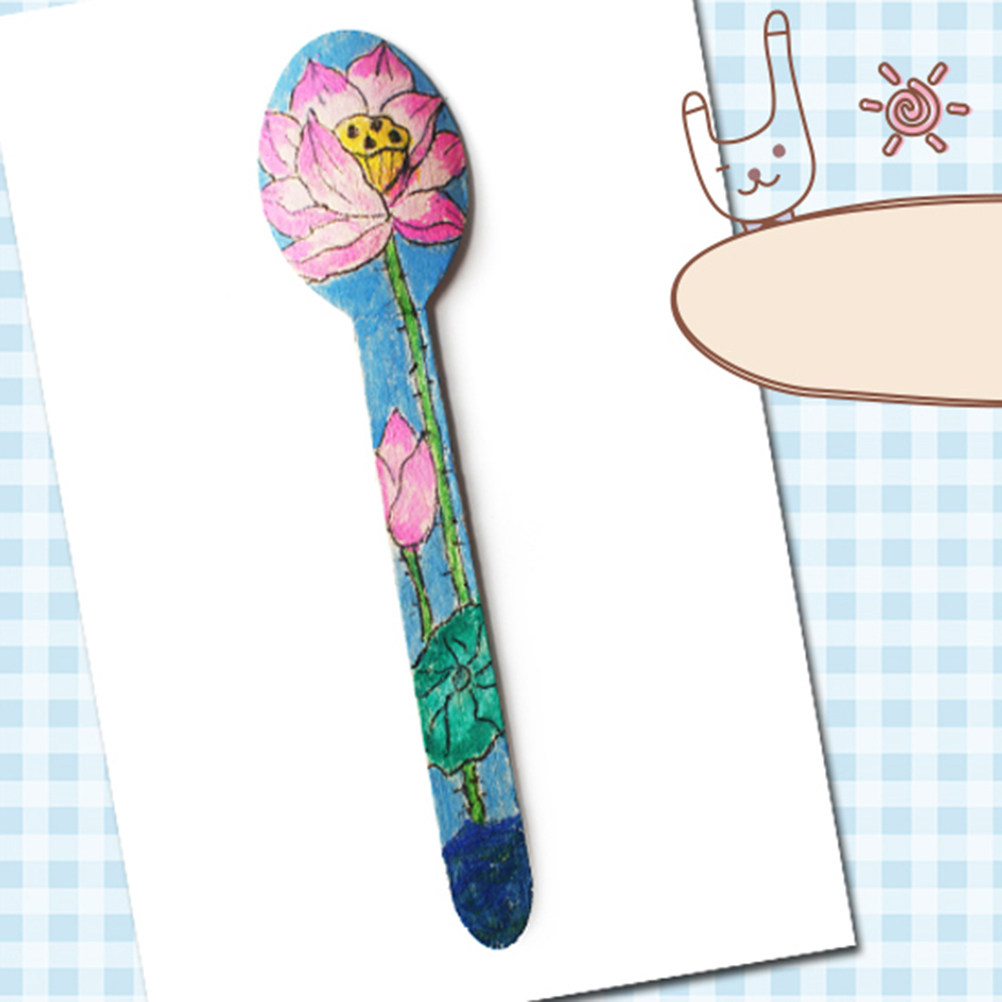 50Pcs DIY Wooden Spoons Natura - Art Craft Classes recension och pris