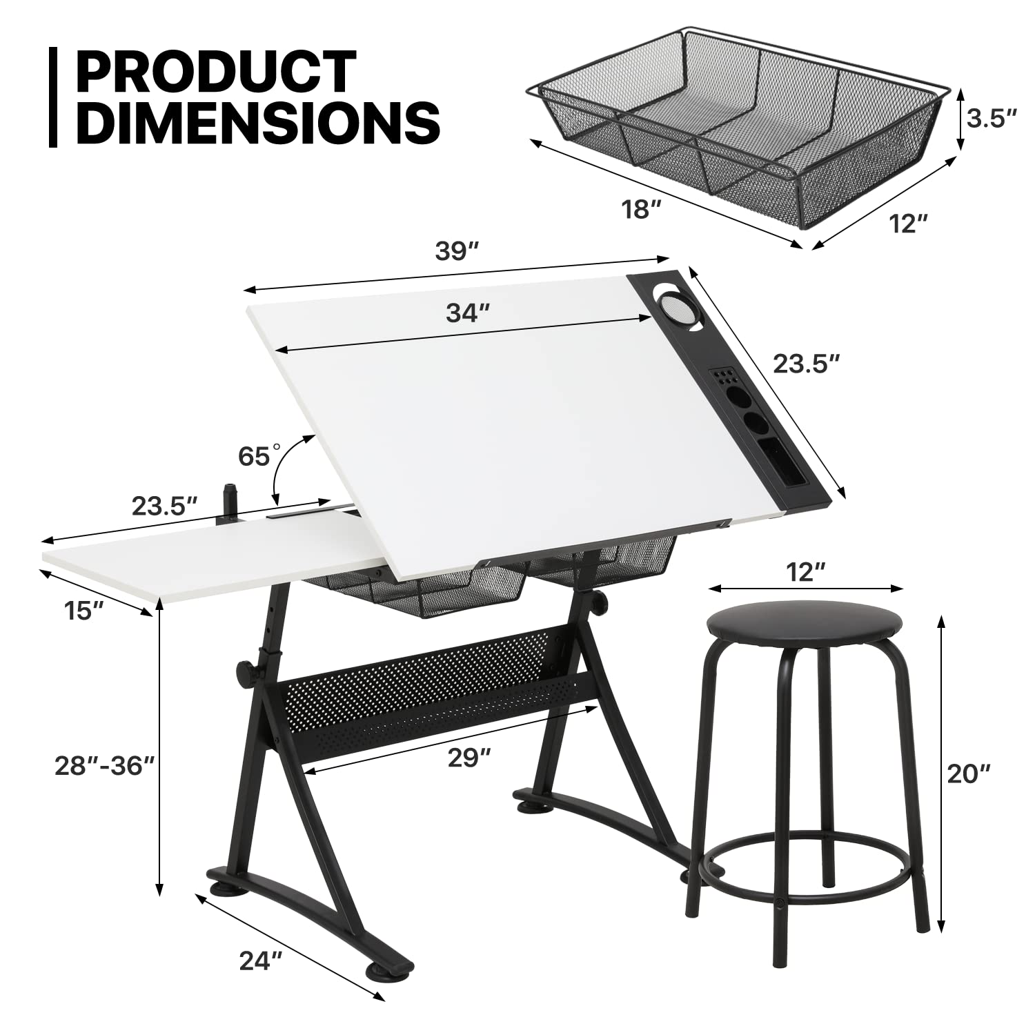 Adjustable Drafting Desk with  - Art & Craft Job Vacancies recension och pris