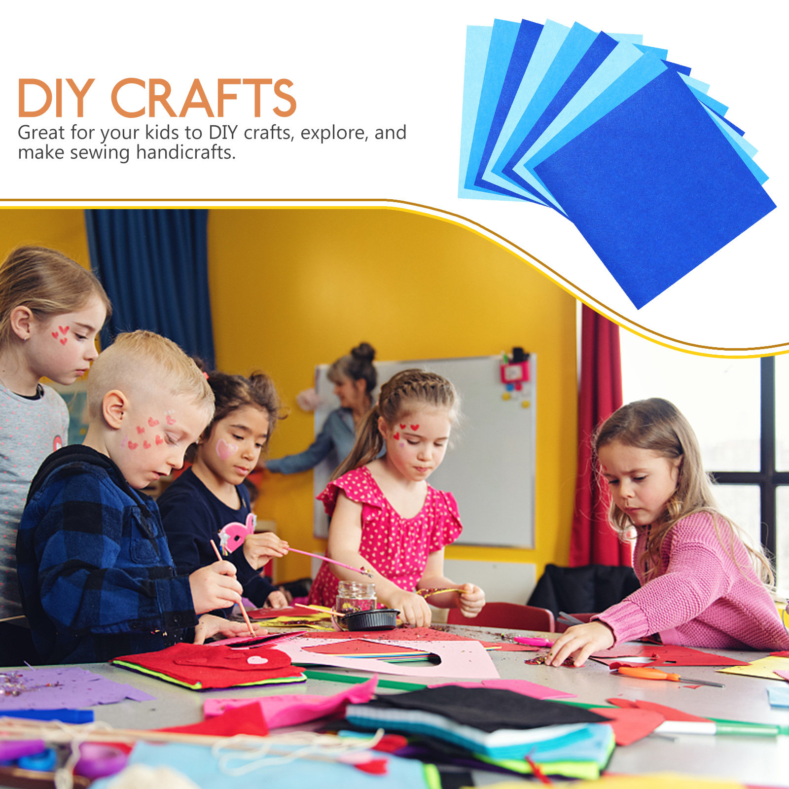9Pcs DIY Felt Fabric Sheets Fe - Art Craft Classes recension och pris