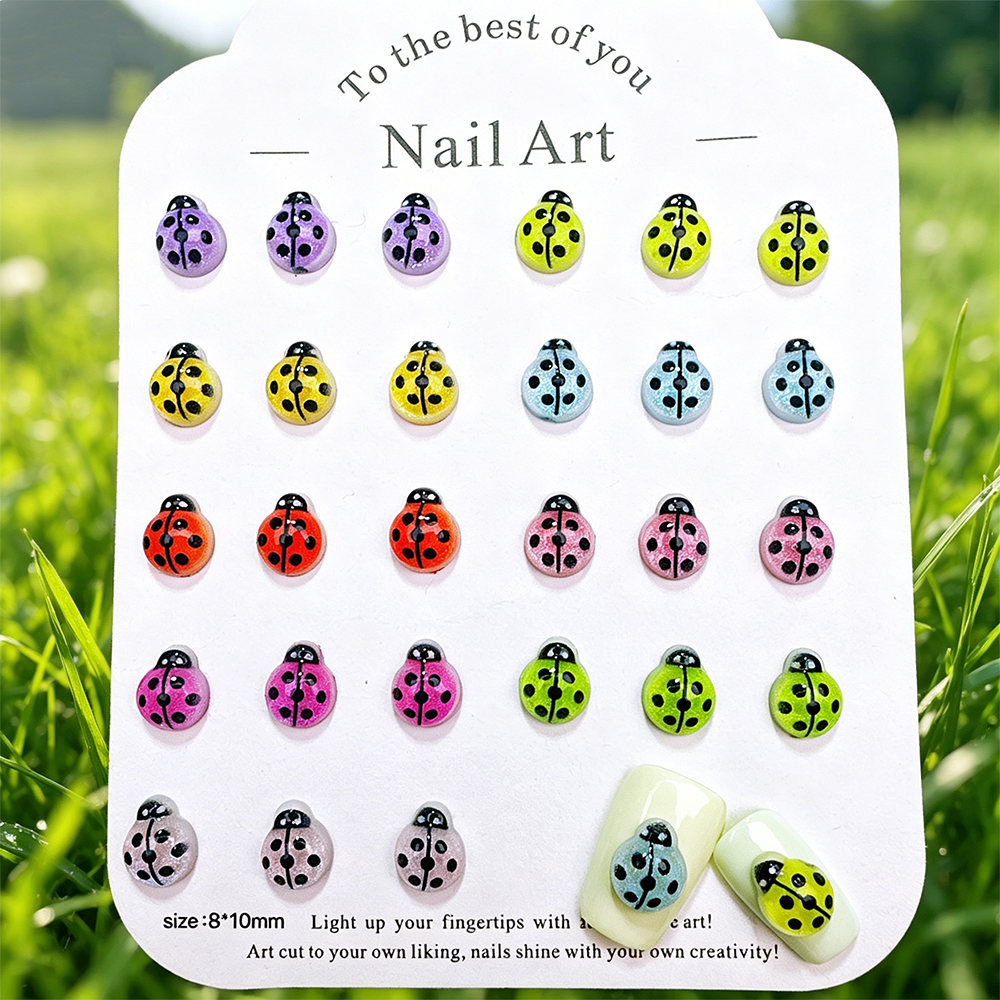 50Pcs Mixed Colorful Beetle Na - Art Craft Ladybug recension och pris
