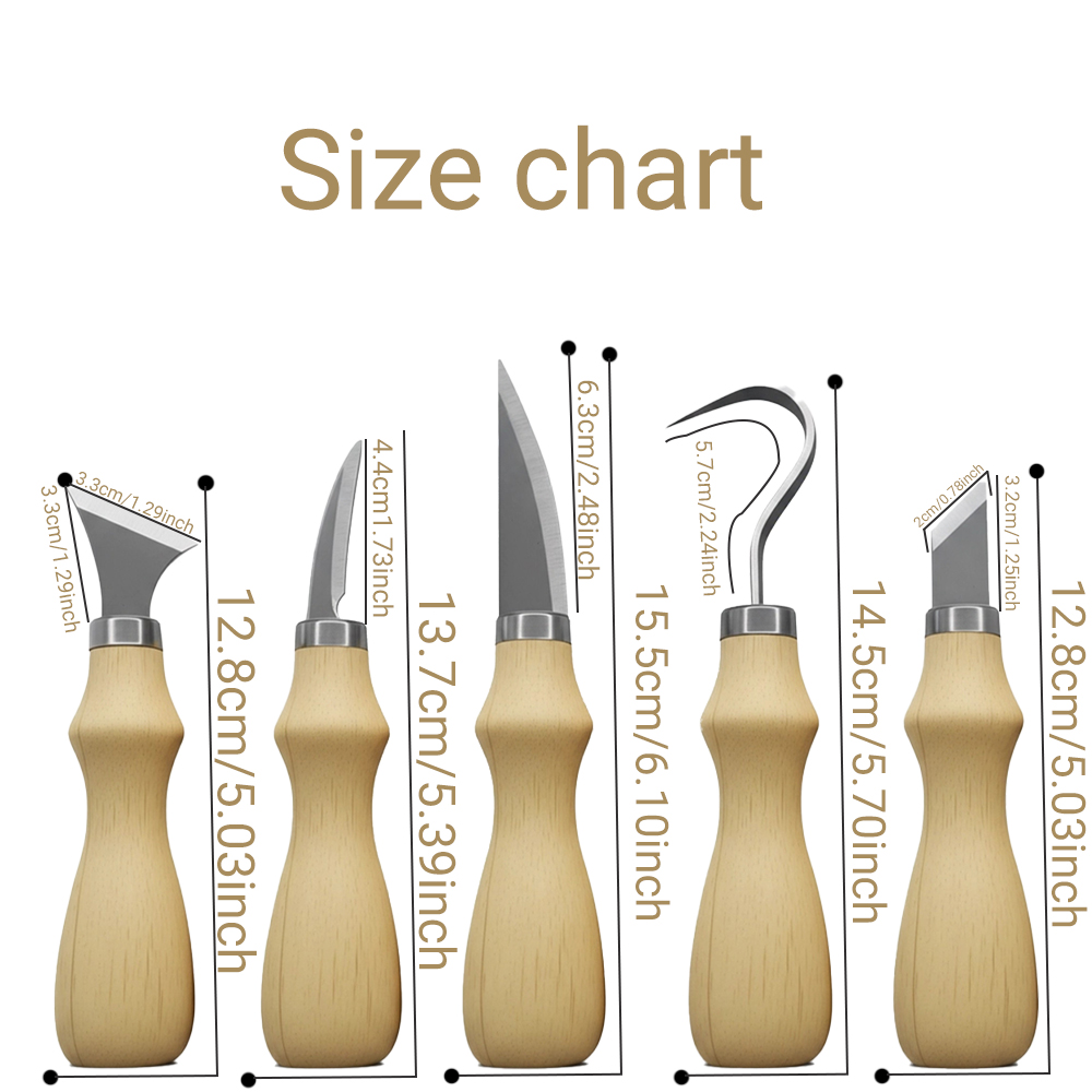 5pc Wood Carving Tools Set Oak - Art Craft Tools recension och pris