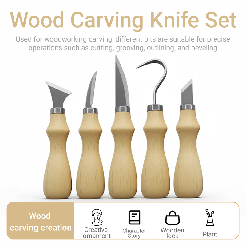 5pc Wood Carving Tools Set Oak - Art Craft Tools recension och pris