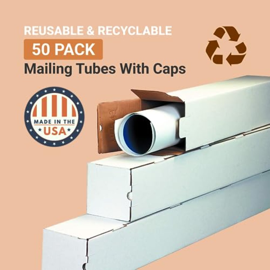 Cardboard Tubes with Caps 25