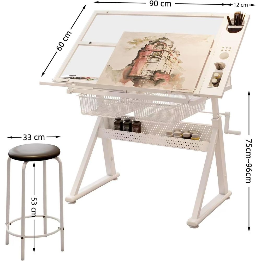Adjustable Art Desk with Tempe - Art & Craft Valley recension och pris