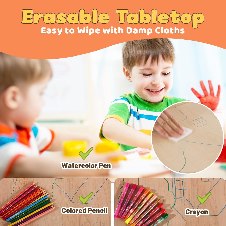 Table and 4 Chairs Set for Age - Art Craft Classes recension och pris